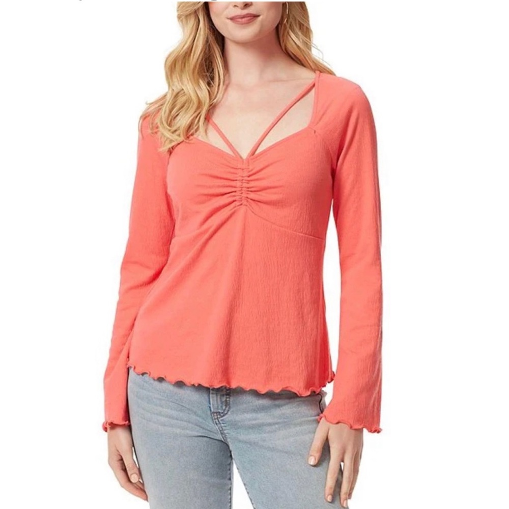 🌟3/$15🌟Jessica Simpson top. Coral color. Size XS